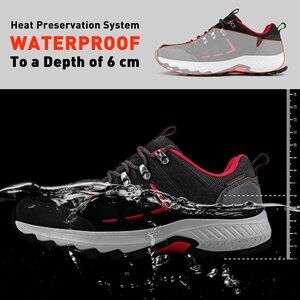 ODCKOI Waterproof Hiking Shoes Men Lightweight anti Slip Outdoor Hike Blk 10.5